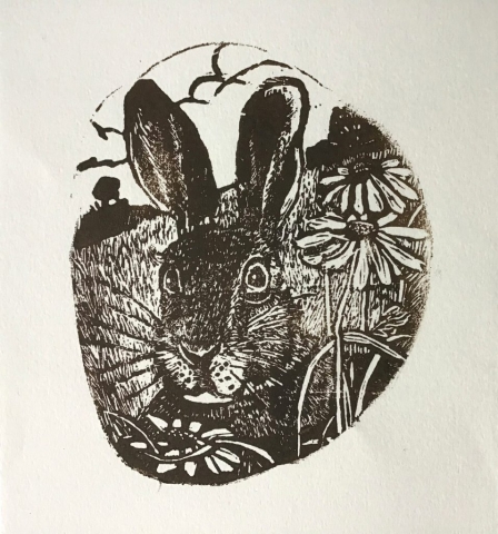 Maxine Fitter | Hare | Wood engraving | 12x10cm | £50