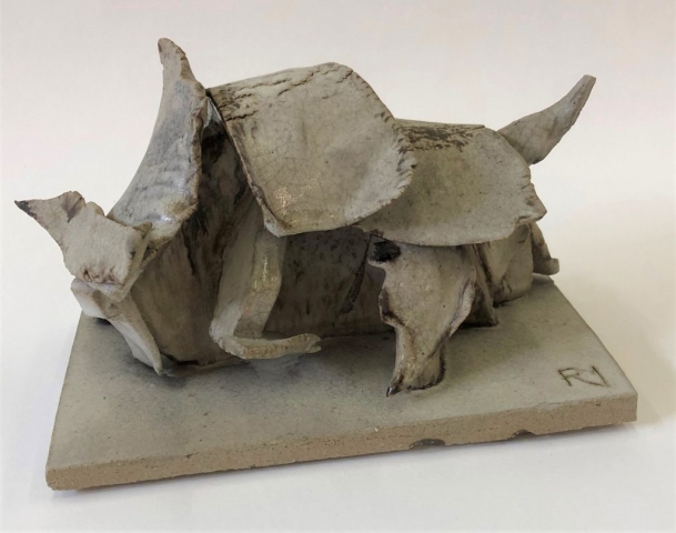 Robin Muckle | Charging Bull (small) | Glazed stoneware ceramic | 20x12x15cmc| £75