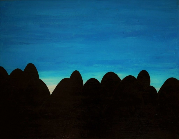 Simon Ekrelius | The Queue | Acrylic on canvas | 91x71cm | £480