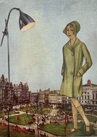 Victoria Smith | Don't Know What Train I Shall Take, Expect Me When You See Me | Paper collage on acrylic paint | 27x33x4cm | £265