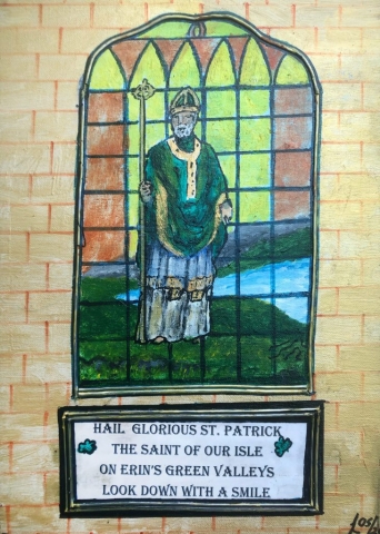 William Lethorn | St. Patrick | Acrylic on canvas | 30x40cm | £350