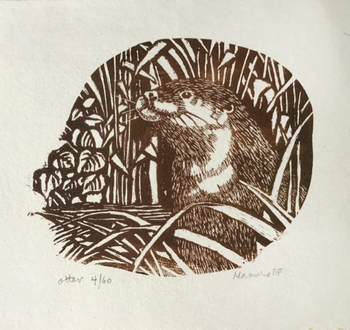 Maxine Fitter | Otter | Wood engraving | 11x10cm | £50