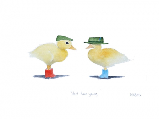 Nick Selby Bennett | Start 'em Young | Mounted print A3/A4 | £65/£45