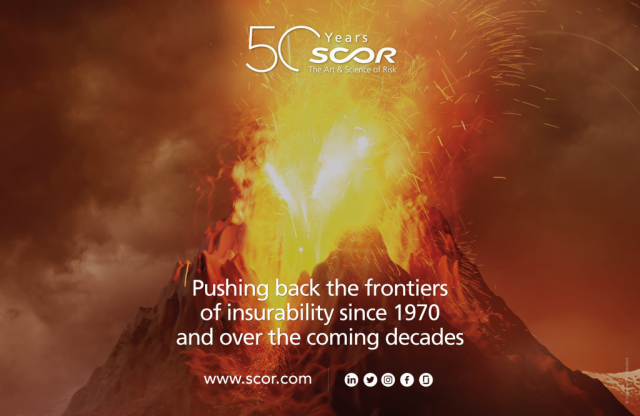 Scor advertising Pushing Back the Frontiers of insurability since 1970