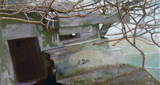 Dover Quad WW2 Pill Box by Philippa Beale | Oil | £340