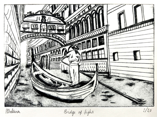 Bridge of Sighs by Puja Dodhia | Intaglio | £125