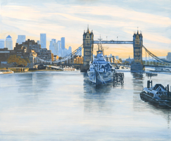 Twilight Thames by Jackie Garner | Acrylic | £745