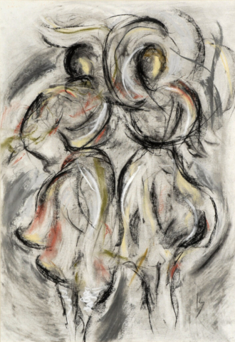 Flamenco Flow by Karen Summers | Charcoal and pastel | £850